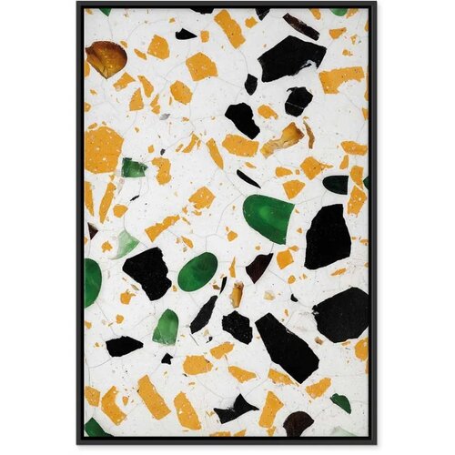  Slika - Terrazzo (1 Part) Vertical 40x60 U crnom drvenom okviru Slike