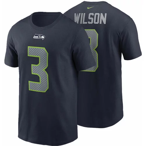 Nike muška Russell Wilson 3 Seattle Seahawks Name & Number majica