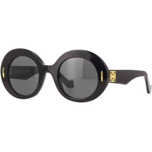 Loewe Anagram Black Oval Sunglasses ONE SIZE (50) Črna/Rjava Slike