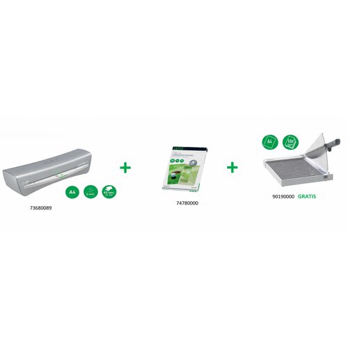 Plastifikator leitz a4 ilam home siv+ žepki+giljotina leitz a4 10-listna LEITZ UVOZ Cene
