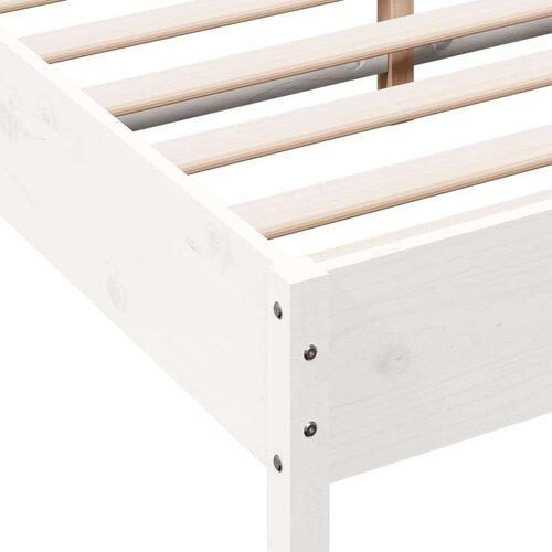 VidaXL okvir za krevet bijeli 120 x 200 cm od masivne borovine Slike