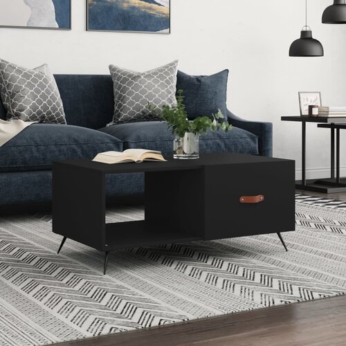 VidaXL Klubska mizica črna 90x50x40 inženirski les Slike