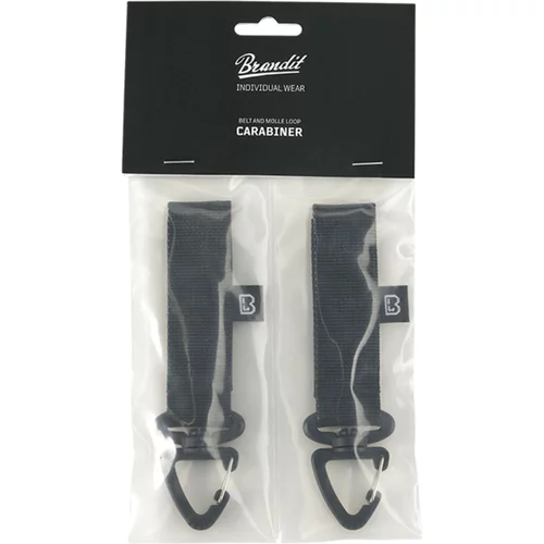 Brandit Belt and Molle Loop Carabiner 2 Pack black
