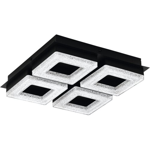 Eglo Fradelo 1 zidna/plafonjera/4, led, 4x4w, 4x400lm, crna/čelik/kristal Slike