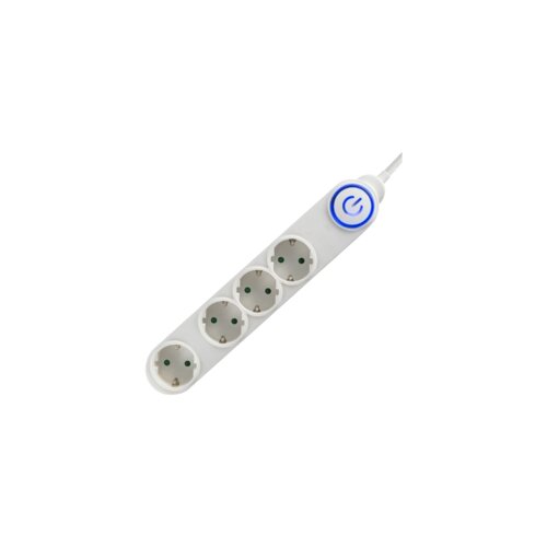 Home Produžni kabl, 4 utičnice, 3 x 1,5 mm², 5 met., bijeli - NV 04TK-5/WH/1.5 Cene