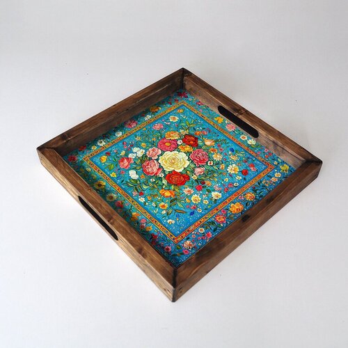 Aberto Design Poslužavnik REF057 35 x 35 x 4 cm, Šareni Cene