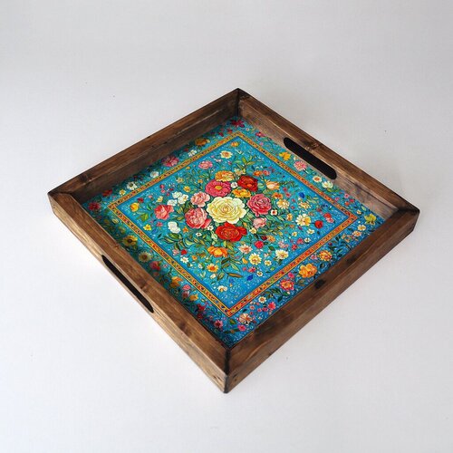 Aberto Design poslužavnik REF057 35 x 35 x 4 cm, šareni Cene