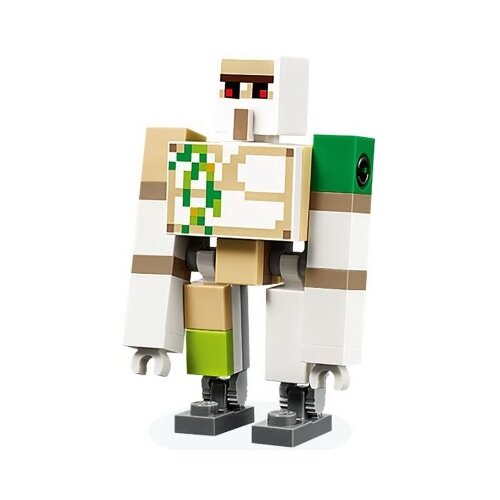 Lego Minecraft min 082 Iron Golem - Brick and Pin Arm Attachments, Dark Bluish Gray Feet Cene