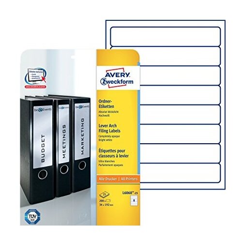 Avery Zweckform Etikete za ozke registratorje 192 x 34 mm 1/10 Cene