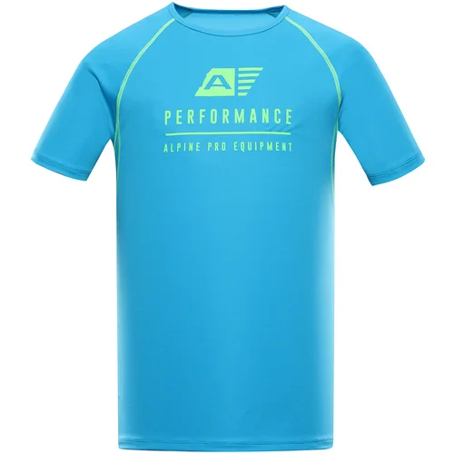 Alpine pro Men's functional T-shirt with cool-dry PANTHER neon atomic blue