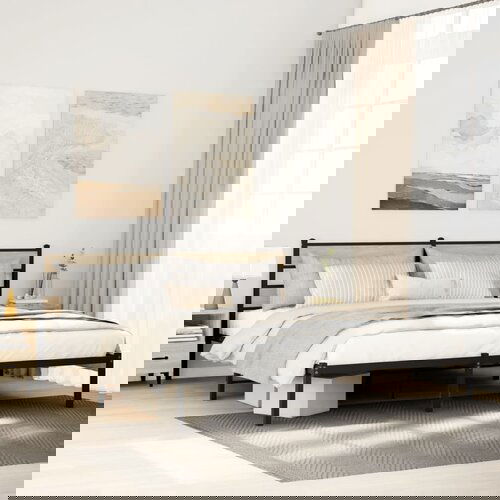 VidaXL Metalni okvir kreveta bez madraca boja hrasta sonome 180x200 cm Slike