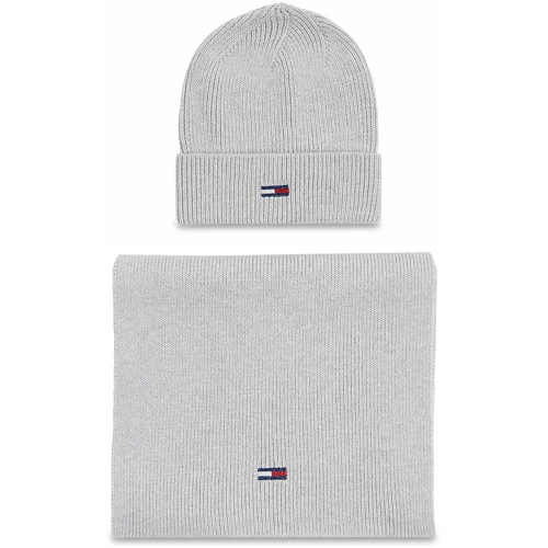 Tommy Jeans Komplet kapa in bandana Tjw Flag Beanie And Scarf AW0AW15482 Grey P03