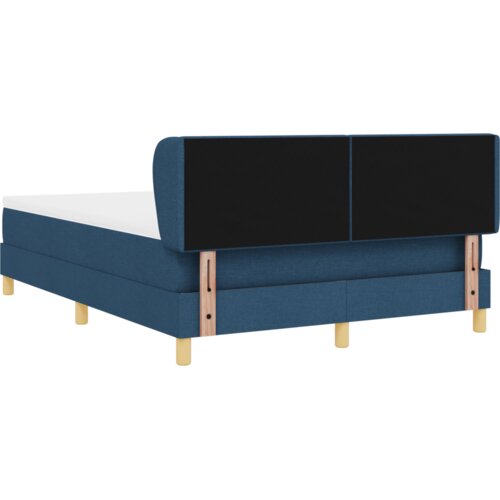 Box spring krevet s madracem plave boje 160x200 cm tkanina Slike