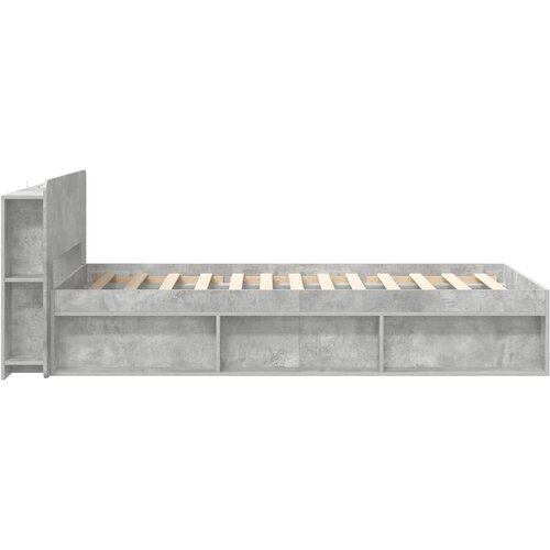  Okvir kreveta s pohranom s uzglavljem Betonska siva 80 x 200 cm Slike