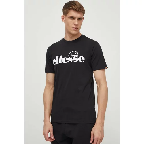 Ellesse Pamučna majica Fuenti Tee za muškarce, boja: crna, s tiskom, SHP16469