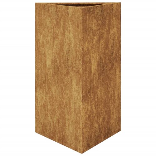 Maison Chic Cvetlično korito - Cvetlični Lonec Triangular 50x43x75 cm Vremensko odporno jeklo, (21789693) Cene