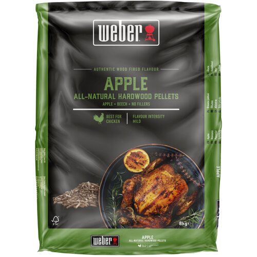 Weber SmokeFire drveni peleti od drveta, jabucastog prirodni tvrdi drveni 8kg peleti, 3401055. Slike