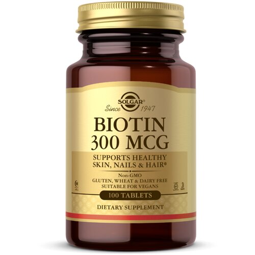 Solgar biotin za kosu, kožu i nokte 300 μg 100 tableta 104470.0 Slike