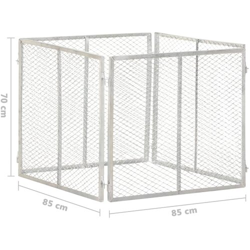  Vrtna posuda za kompost 85 x 85 x 70 cm od pocinčanog željeza Slike
