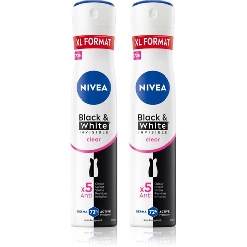 Nivea Black & White Invisible Clear antiperspirant v pr&scaron;ilu ugodno pakiranje Cene