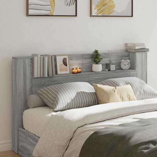  Krevetna ploča s LED-om Zidne Siva Sonoma 180 x 16 5 x 103 5 cm - Sivi hrast sonoma 180 cm Cene