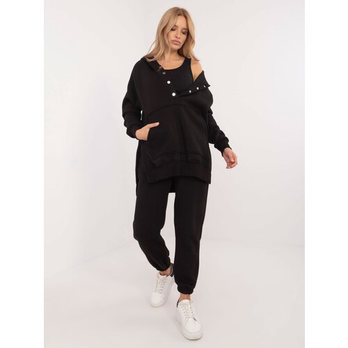 Fashionhunters Black women's basic set of oversize cut Slike