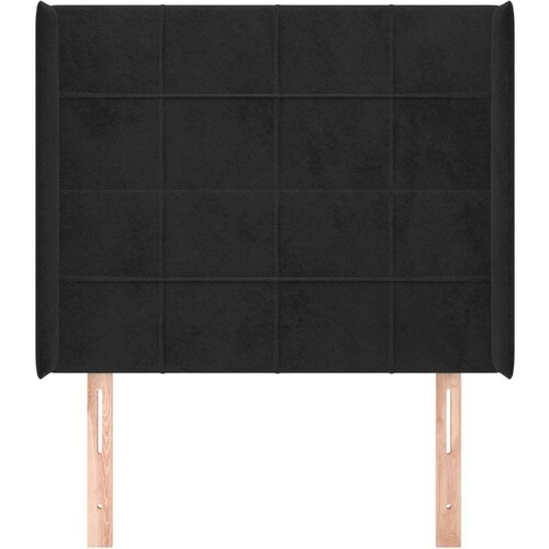  Uzglavlje s u&amp;scaron;ima crno 83x16x118/128 cm bar&amp;scaron;unasto Slike