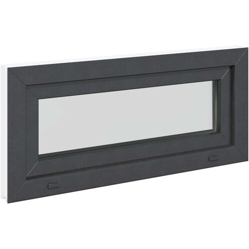  Prozor za podrum RISOR 90 x 40 cm PVC i staklo Antracit Slike