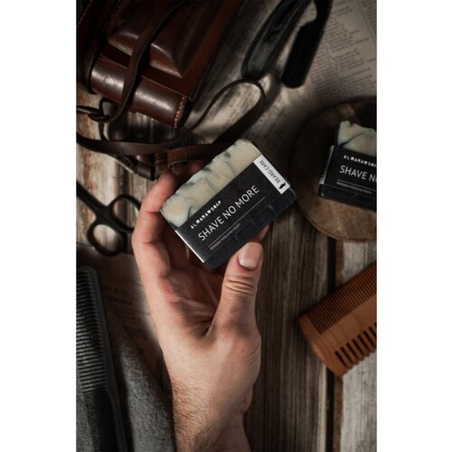 Almara Soap Natural Shave no more ročno izdelano milo za lase, brado in telo za mo&amp;scaron;ke 90 g Slike