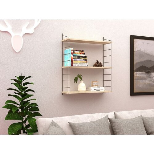 Hanah home armoni 3'lü - travertine travertine wall shelf Cene