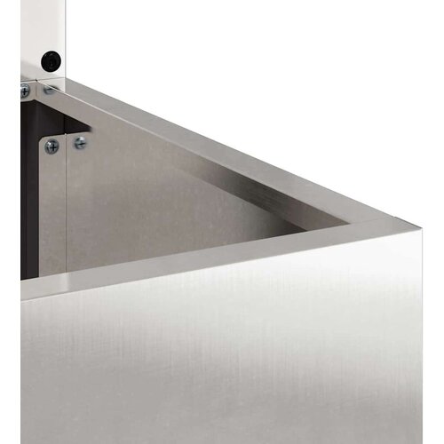 VidaXL Privatnost u vrtu Cvjetni Srebrna 32 x 140 cm Nehrđajući čelik Slike