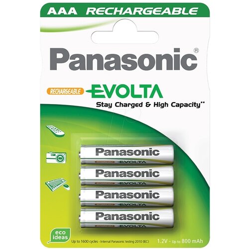 Panasonic punjive baterije HHR-4MVE/4BC, AAA, 750mAh, Ni-MH, Rechargeable, 4 kom, 1.2V, 750mAh Slike