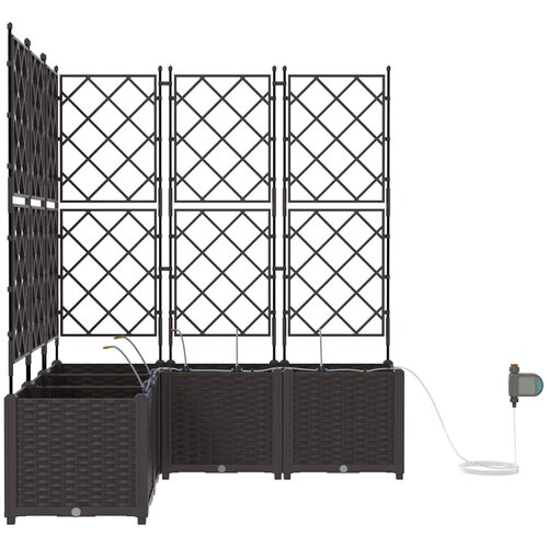  Vrtna saksija 5 pcs Smeđa 120 x 120 x 142 cm Plastika Slike