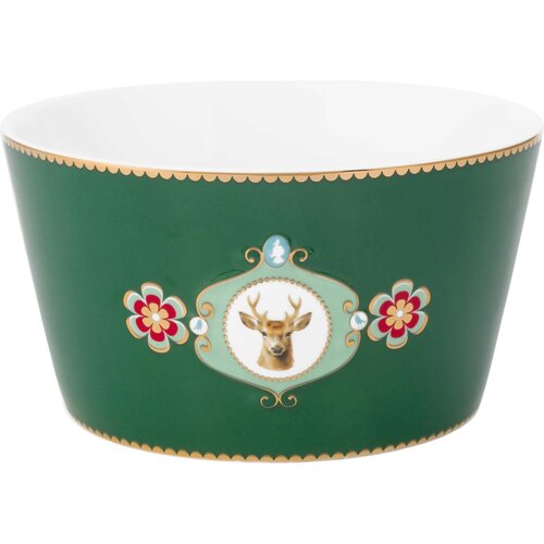 Pip Studio Love Birds - skleda Deer, Ø 15 cm - Dark Green Cene