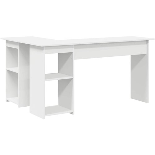  Stol s policom Bijelo 142 x 102 x 73 cm Konstruirano drvo Slike