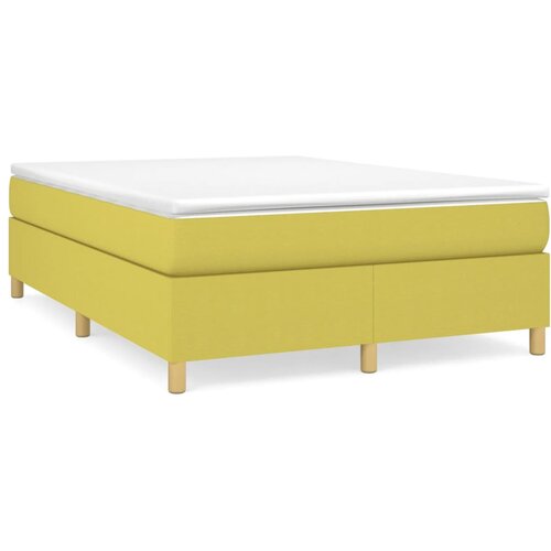 VidaXL Okvir kreveta bez madraca zeleni 140x190 cm od tkanine Slike