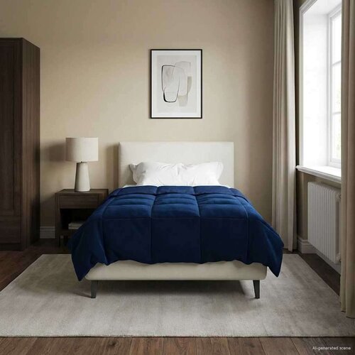  Zimska posteljnina Temno modra 140 x 200 cm Mikrovlakna, (5000284549) Cene