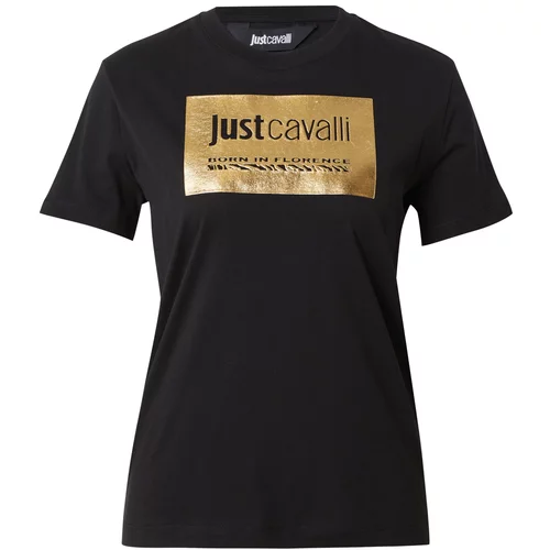 Just Cavalli Majica zlata / črna
