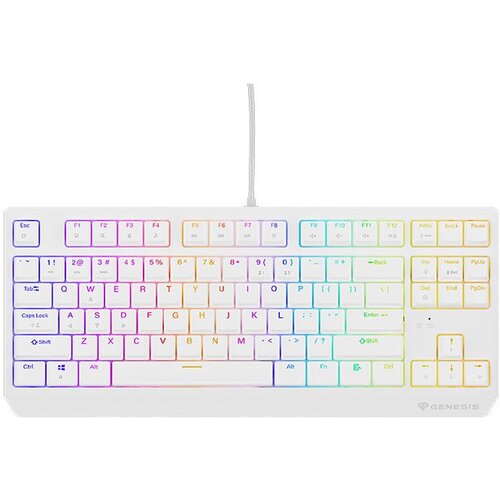 Genesis Thor 230 TKL keyboard Gaming USB QWERTY US English White Cene