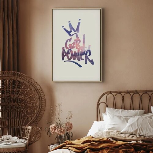  Slika - Girl Power (1 Part) Vertical 40x60 U prirodnom drvenom okviru Cene