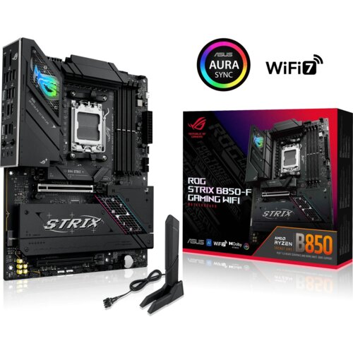 Asus ROG STRIX B850-F GAMING WIFI, DDR5, SATA3, USB3.2Gen2x2, DP, 2.5GbE, Wi-Fi 7, AM5 ATX Slike