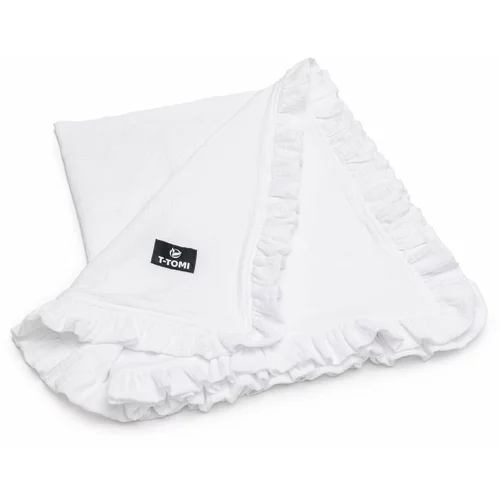 T-TOMI Bijela deka za bebe od muslina 80x100 cm –