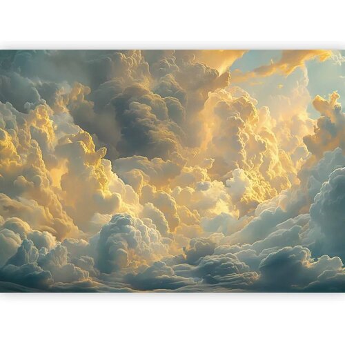  Foto tapeta - Last Breath of the Day: Clouds Illuminated by Evening Glow 500x350 Slike