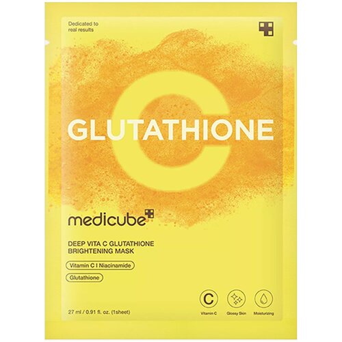 MEDICUBE Deep Vita C Glutathione Brightening Mask revitalizacijska maska iz platna 27 ml Cene