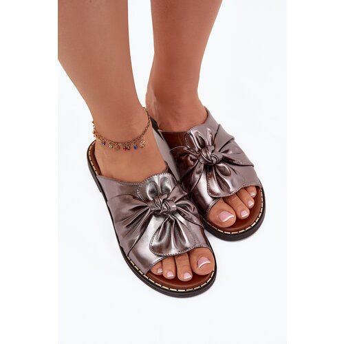 Boto Ladies Slippers On Flat Sole Graphite Nelvira Cene