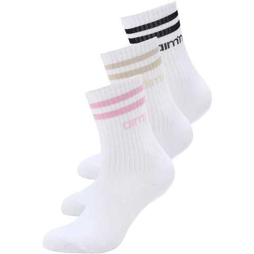aim'n Sportske čarape bež / roza / crna / bijela