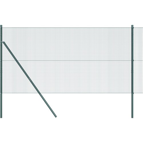 vidaXL varjena žičnata ograja s 7 stebrički Zelena 1.2x10 m Jeklo, (22086436) Cene