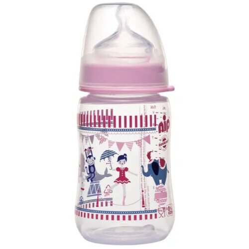 Nip flašica sa širokim otvorom trendy girl 260ml, silikonska cucla, 0m Cijene