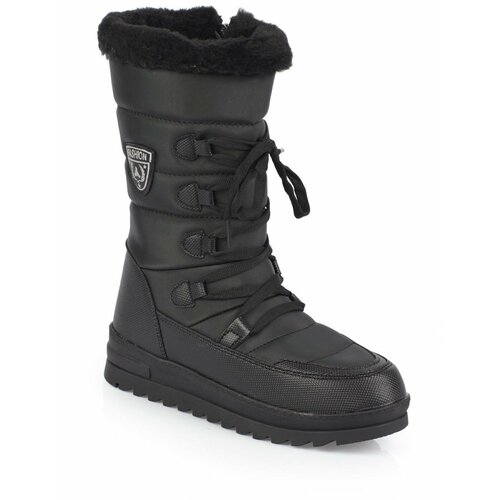 Capone Outfitters Women's Snow Boots with Trak Sole, Side Zipper, Fur Collar, Lace-up and Parachute Fabric Slike