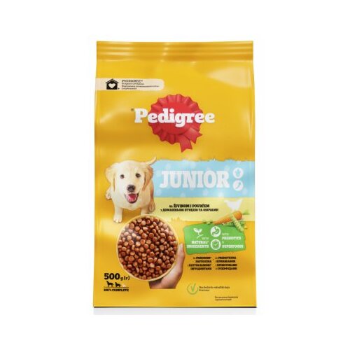 Pedigree hrana za pse briket junior ziv.i POV.500G Cene